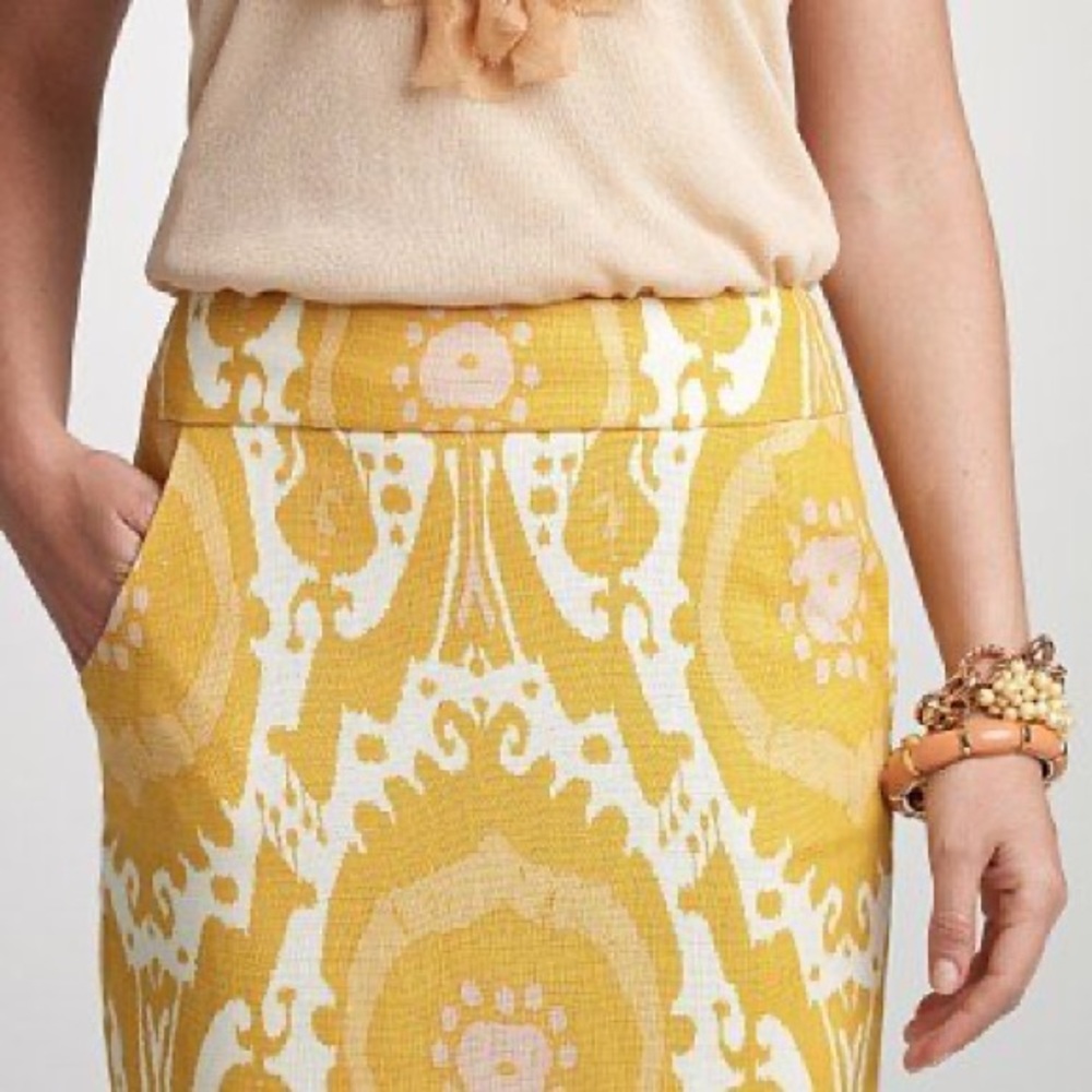 J.Crew's Ochre Ikat Skirt